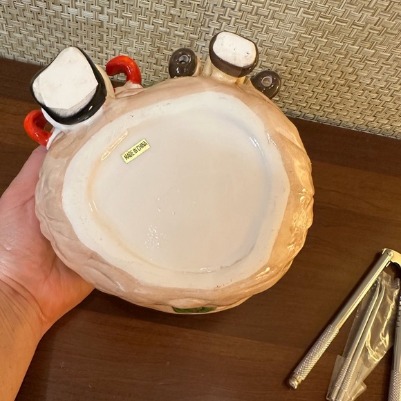 🎄🌟HP🌟VTG 1994 NIB Ceramic Nut Bowl/Nut Cracker House of Lloyd Nuts About XMas - Picture 8 of 13